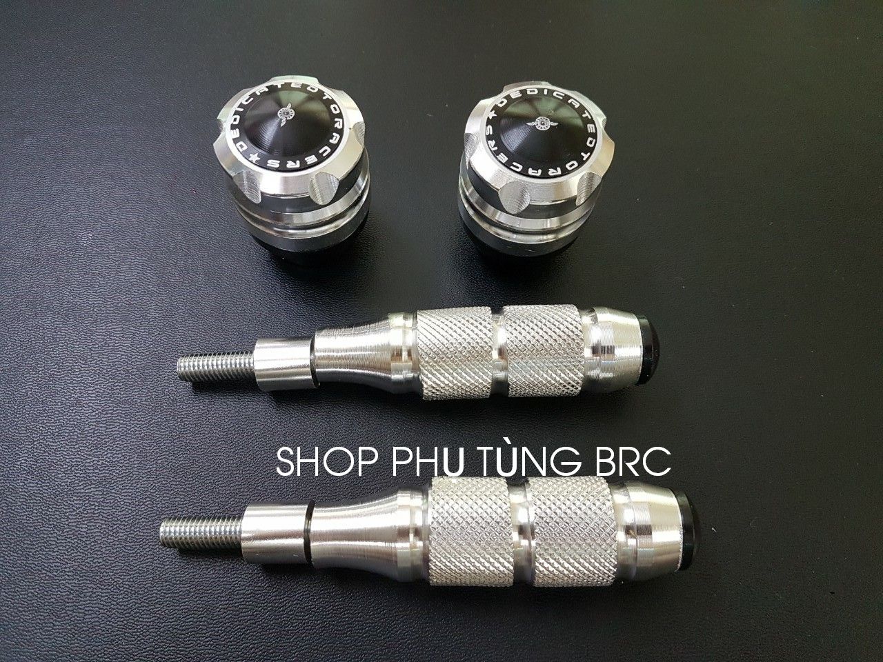 Combo gù chống đổ trước sau xe máy