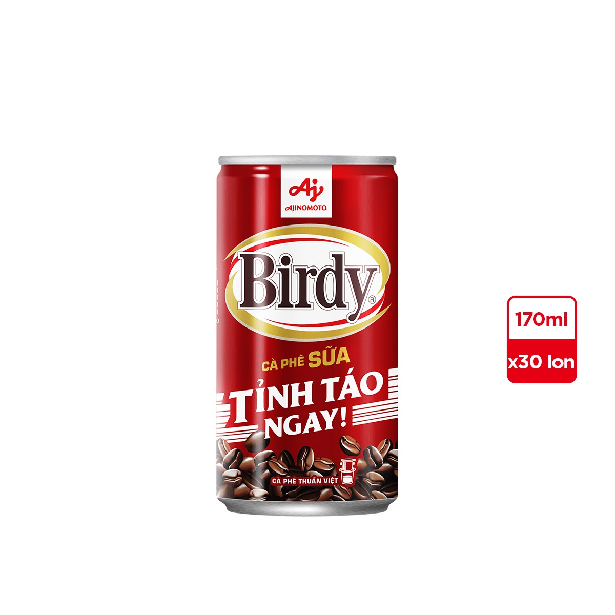 Thùng 30 Lon Cà Phê Birdy® Sữa 170ml/Lon