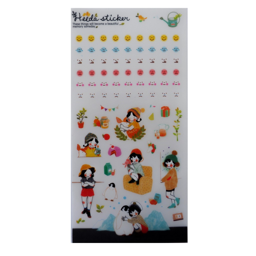 [HCM]Bộ 6 tấm sticker trang trí Heeda