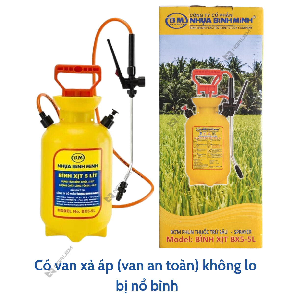 Bình xịt 5 Lít Bình Minh, dùng phun tưới [Hàng chính hãng]