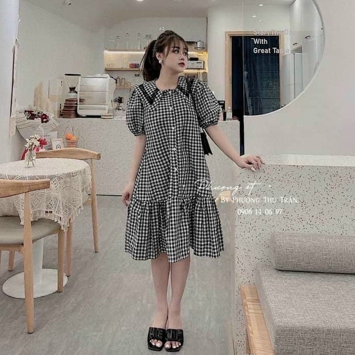 ĐẦM BẦU VÁY BẦU CÔNG SỞ SƠ MI DÁNG DÀI CHẤT MỀM MỊN