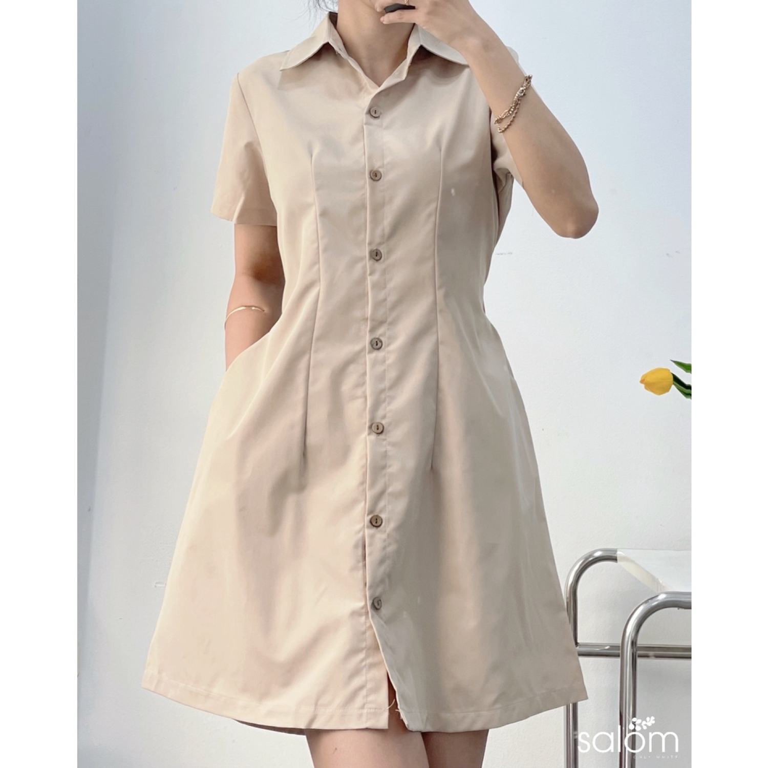Đầm sơmi basic SALOM Shp012