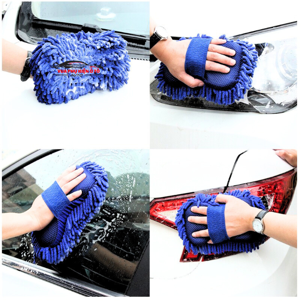 Miếng san hô rửa xe ô tô Microfiber cao cấp mềm mịn (Màu sắc ngẫu nhiên)