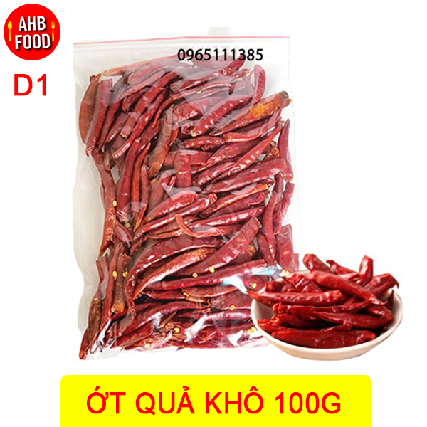 Ớt Quả Khô Trùng Khánh 100g - Hàng Chuẩn