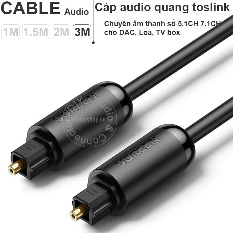 Ugreen AV122 1M to 3M Optical Gold Plated Toslink SPDIF Audio Cable