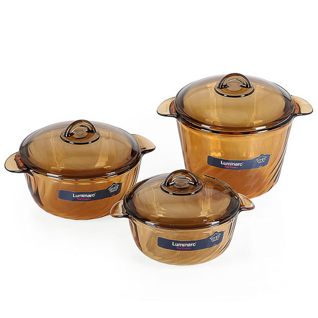 [Mã HLSNVV1212 giảm 15% đơn 99K] Nồi thủy tinh 3.5L Luminarc Amberline Trianon Eclipse D2795
