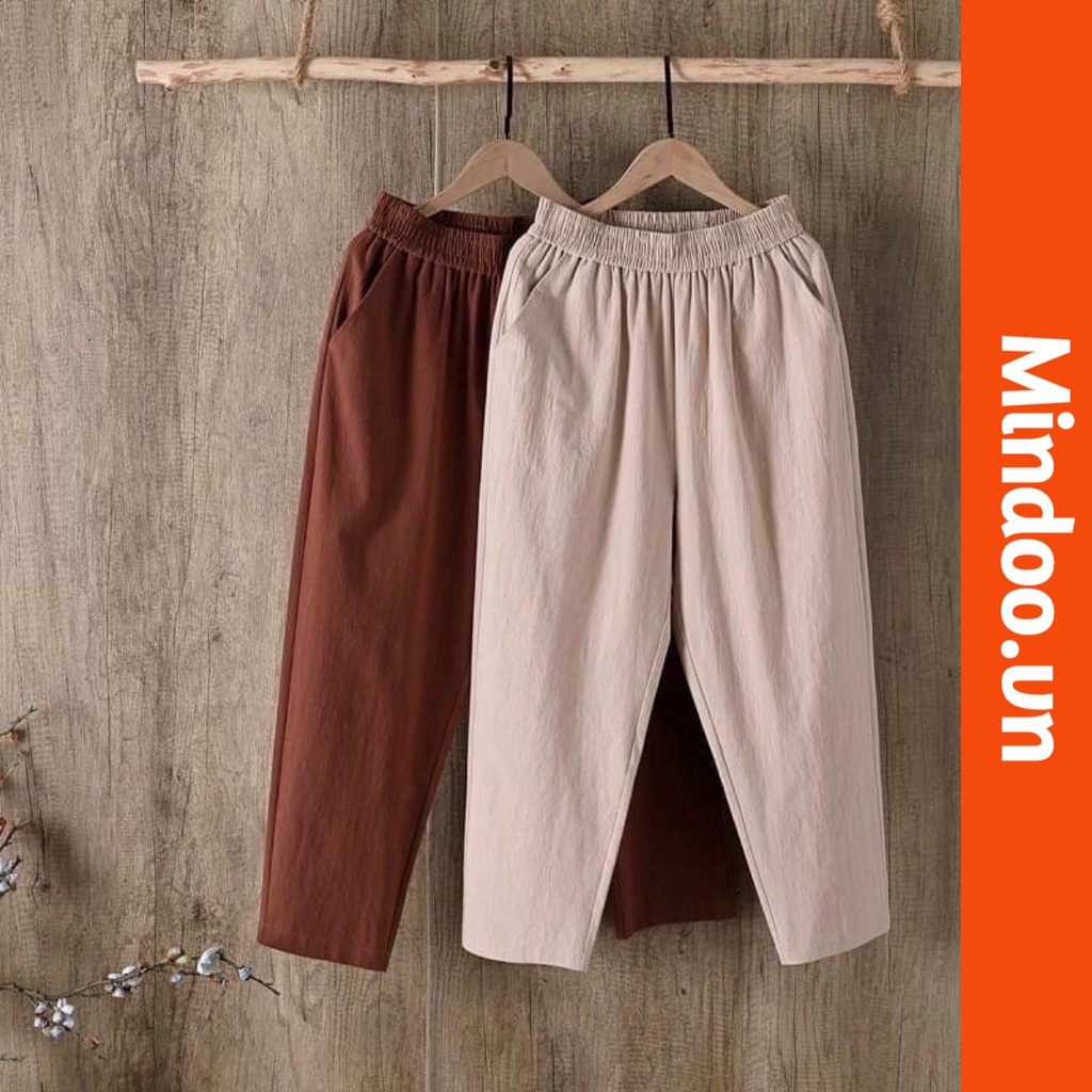 Quần Baggy Đũi Cạp Chun siêu Mát Mindoo.vn DC