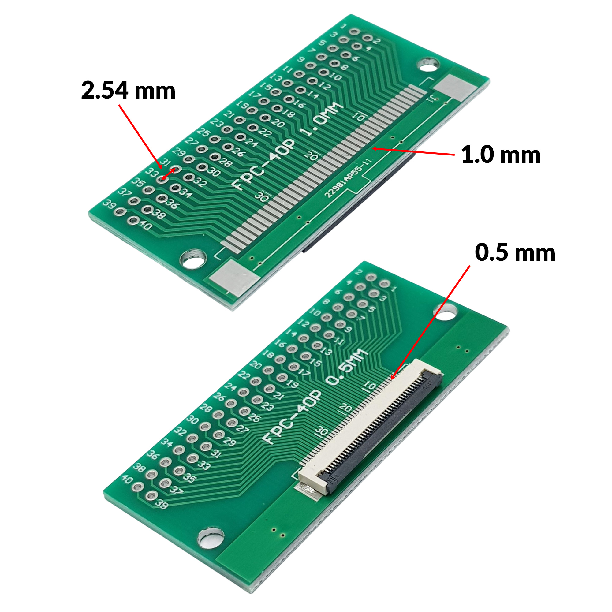 Đế ra chân cổng FFC/FPC 0.5mm sang chân 2.54mm