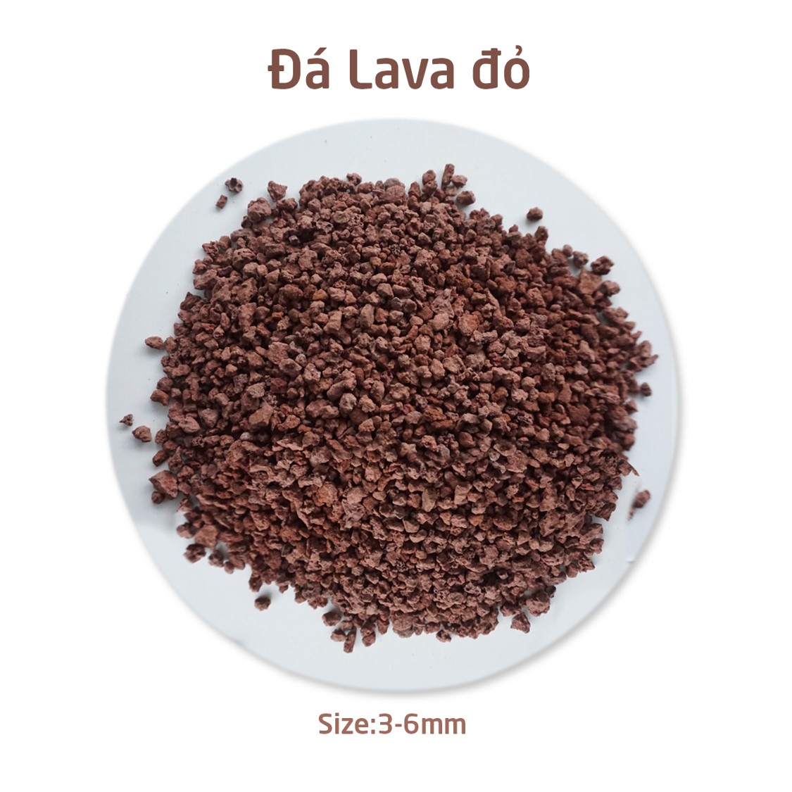 1kg đá rải mặt, đá nham thạch, đá lava đỏ đen