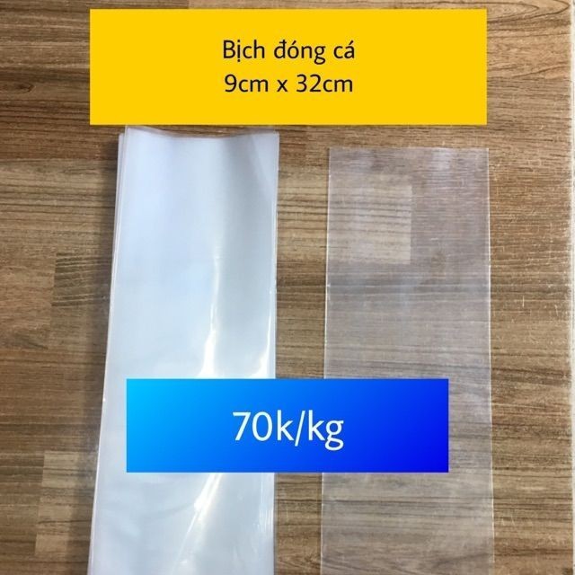 Bịch đóng cá đi xa - bịch dầy cách nhiệt tốt - 100gr - guppy xanh 100gr )