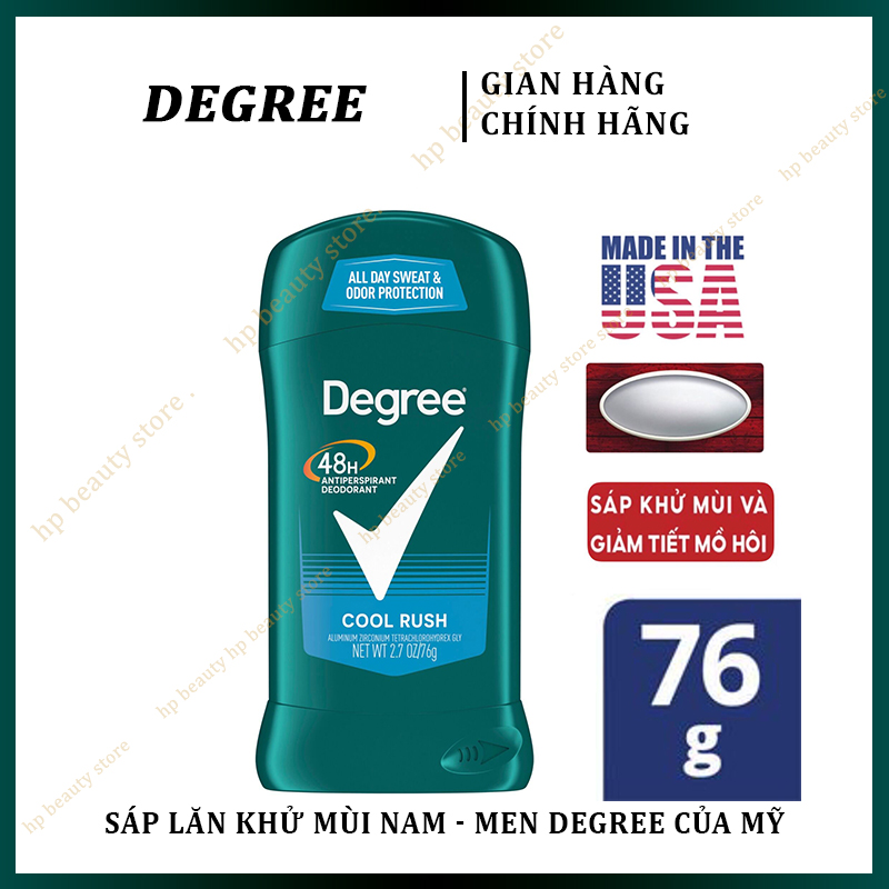 Sắp Lăn Khử Mùi Degree Men UltraClear Black & White Cool Rush 76g Của Mỹ - lăn nách khử mùi hôi Nam