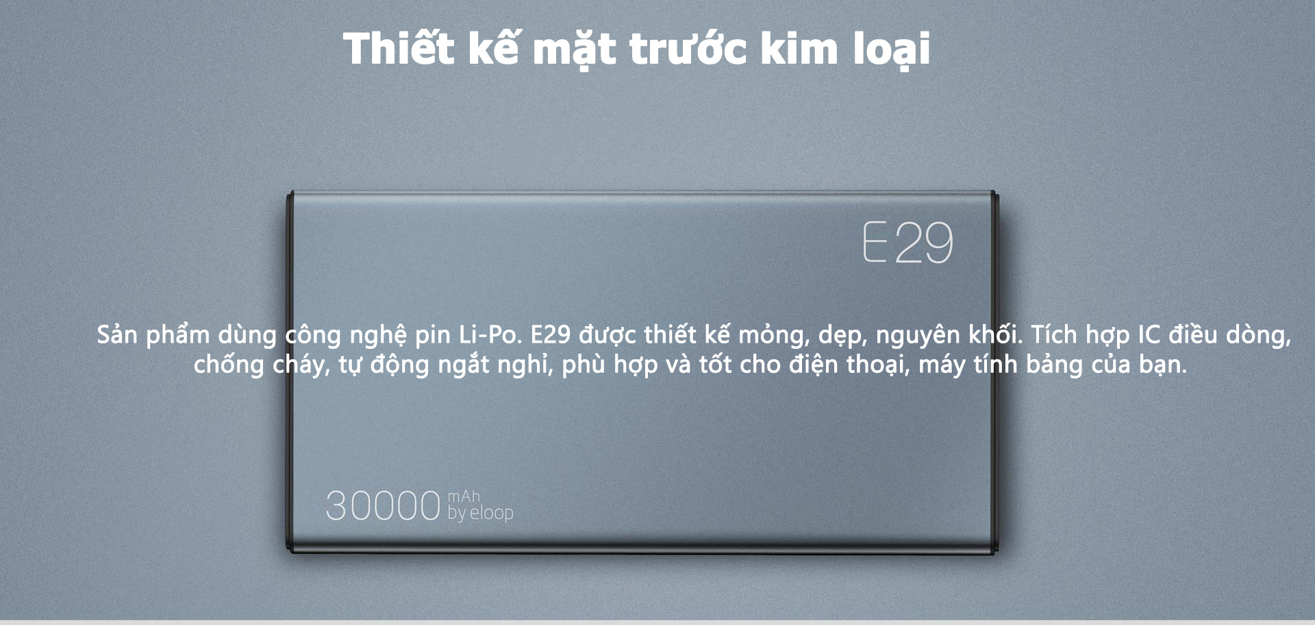 Pin Sạc Dự Phòng Eloop E29 30.000mAh - Hãng Phân Phối Chính Thức