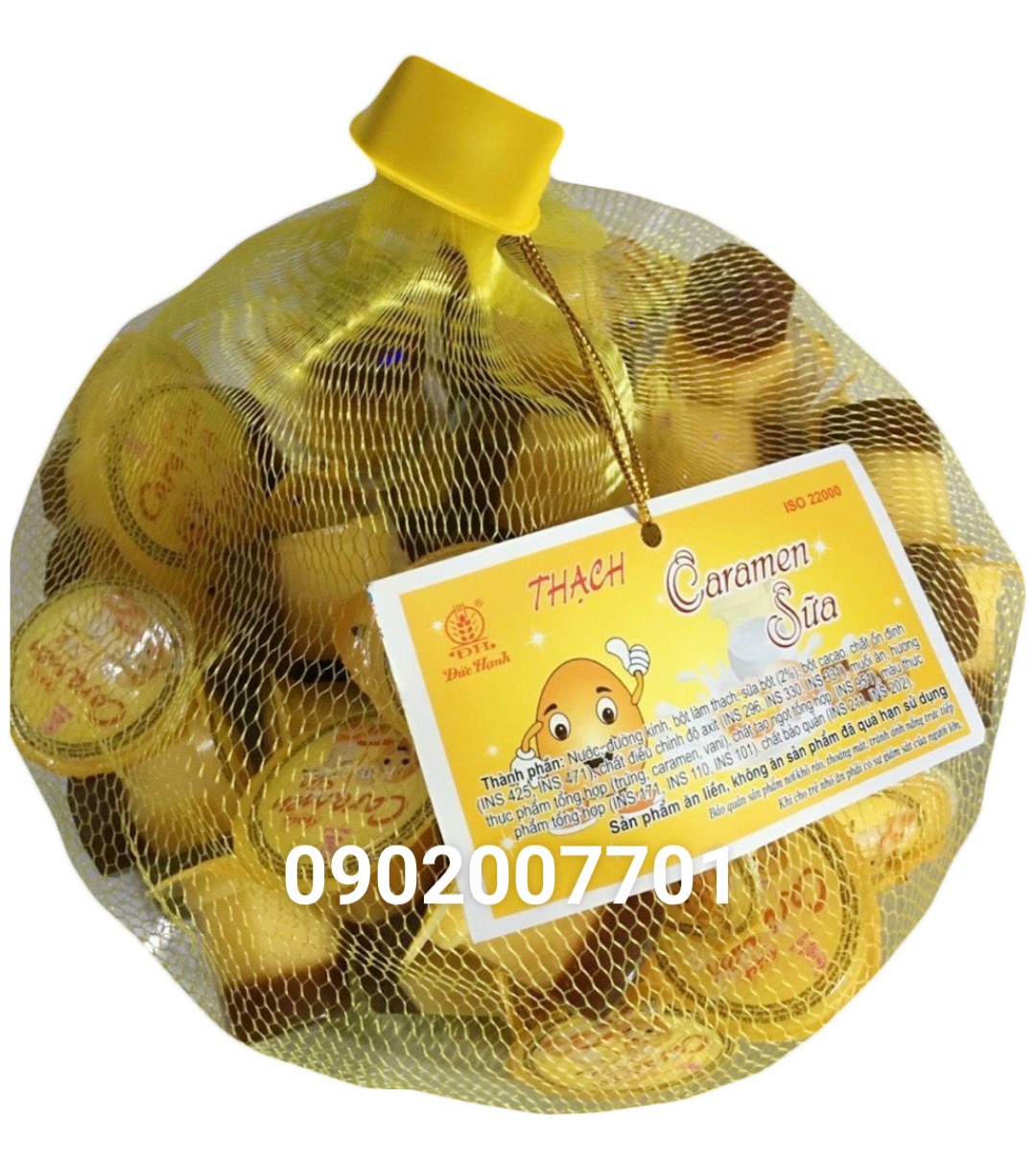 1 Túi Thạch Sữa caramen Đức Hạnh Túi Lưới 700g- Hàng Chuẩn Công ty Đức Hạnh-đồ ăn vặt-tết -tết 2022