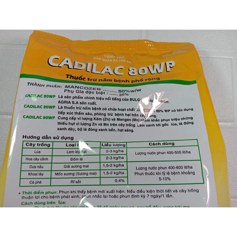 Thuốc trừ nấm bệnh phổ rộng cadilac 80 WP