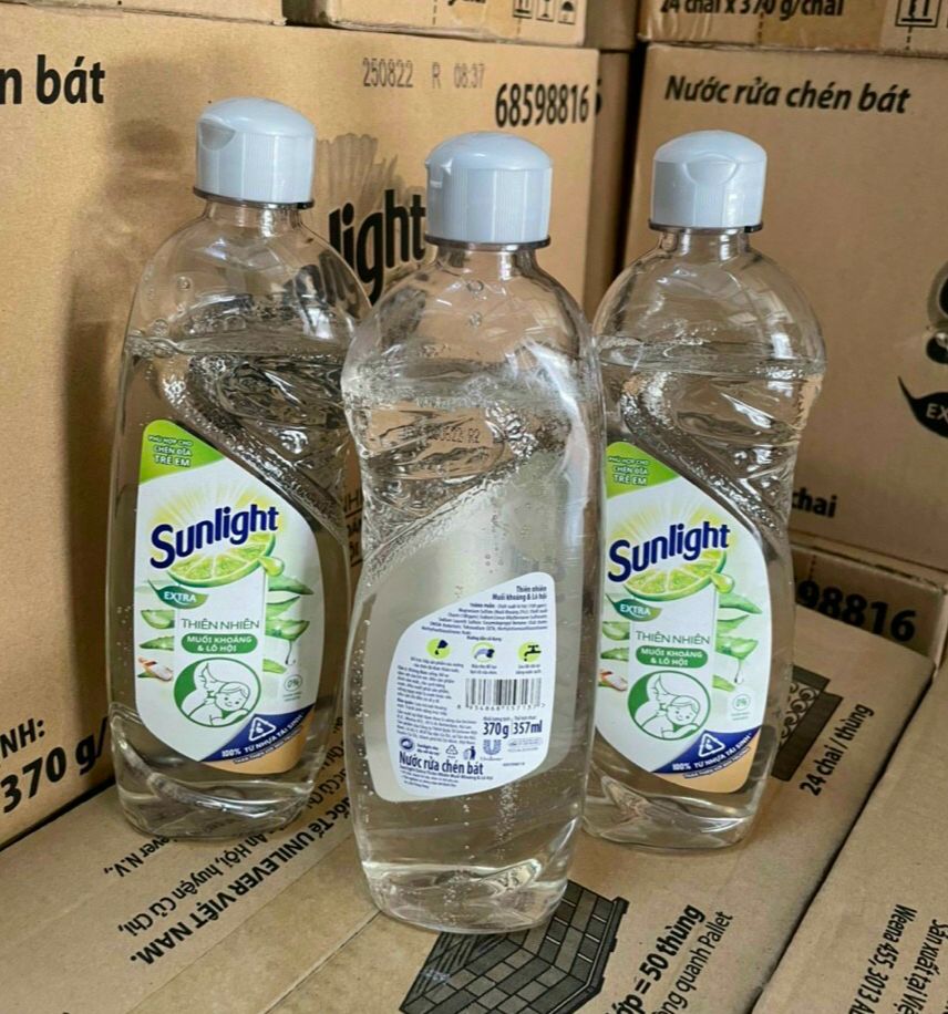 Chai Nước rửa chén Sunlight 370ml thiên nhiên Siêu Sạch