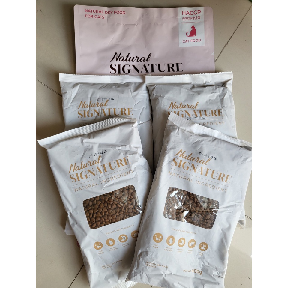 [1,6kg tặng 200g] Hạt Hữu Cơ Natural Signature Cho MÈO Mọi Lứa Tuổi