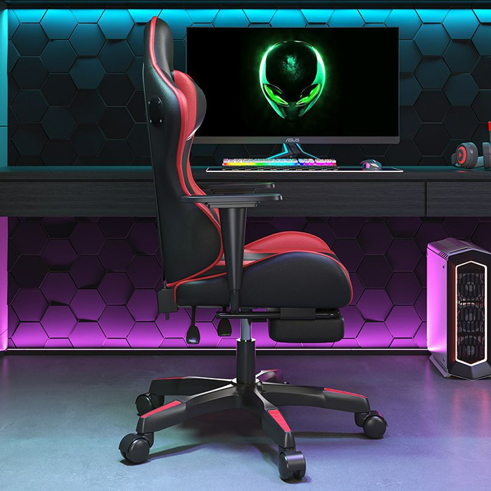 [ Ghế Gaming Cao Cấp Có Gác Chân Có Loa], ghế chơi game thư giãn chất liệu da, ghế game mát xa 7 điểm cao cấp
