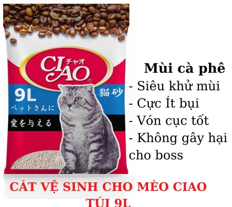 Cát vệ sinh cho mèo cát Ciao 9L ( 4kg)