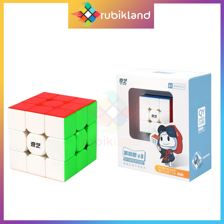 Rubik qiyi black mamba v3 3x3 rubic 3 tầng 3x3x3 magic speed cube đồ chơi trí tuệ trẻ em