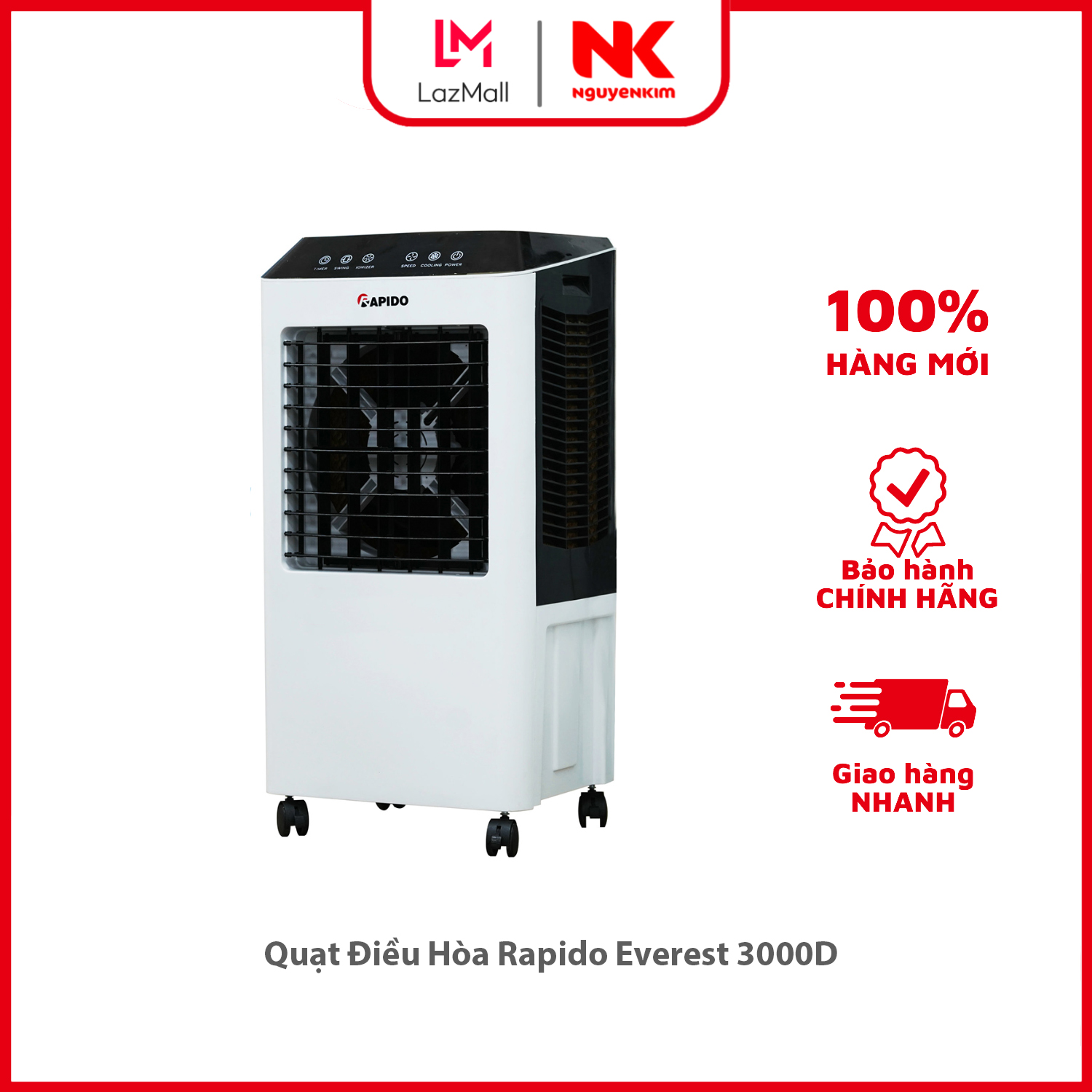 Quạt điều hòa rapido everest 3000d