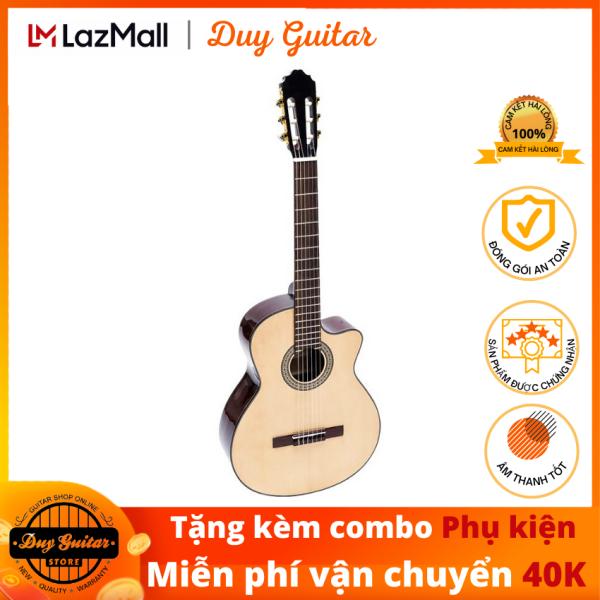 Đàn guitar classic DGCG-170J gỗ Hồng Đào solid, cho âm thanh trầm ấm trữ tình, cần đàn thẳng có ty, action thấp êm tay, tặng combo phụ kiện dành cho bạn sử dụng lâu dài Duy Guitar