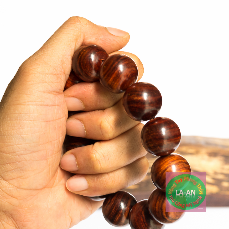 [20mm Gỗ Sưa Đỏ vân sóng nước][có video thực] vòng tay gỗ sưa đỏ loại đẹp