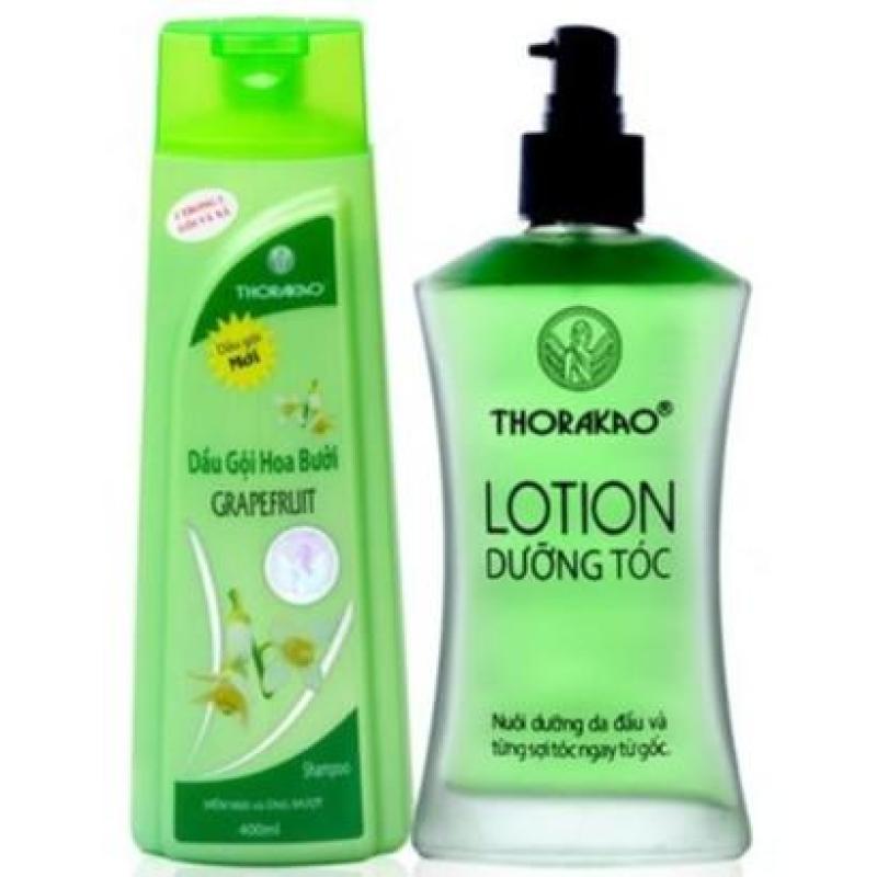 Bộ đôi hoàn hảo: Lotion Dưỡng Tóc 120ml – Dầu Gội Hoa Bưởi 400ml Thorakao
