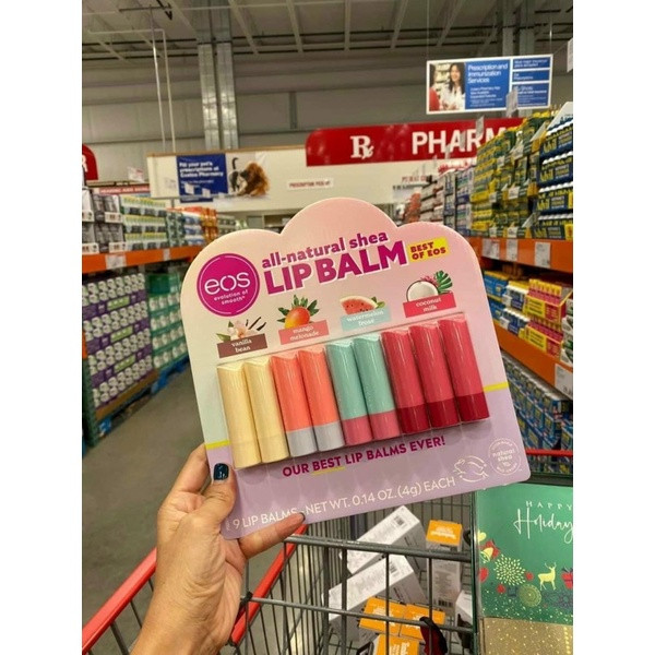 ( tách set )Son Dưỡng Môi Hữu Cơ EOS Lip Balm Mỹ trái cây