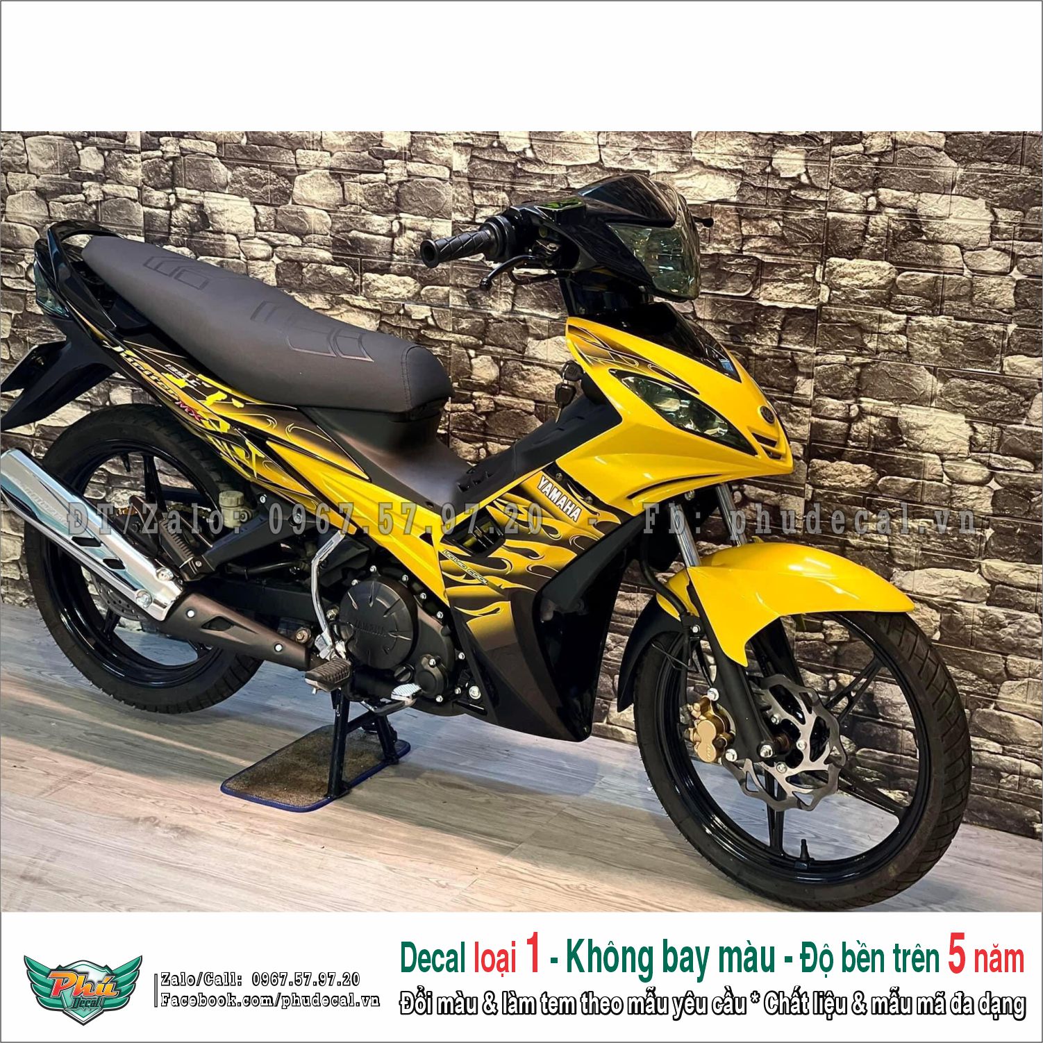 Tem rời exciter 2005-2010 vàng đen lửa
