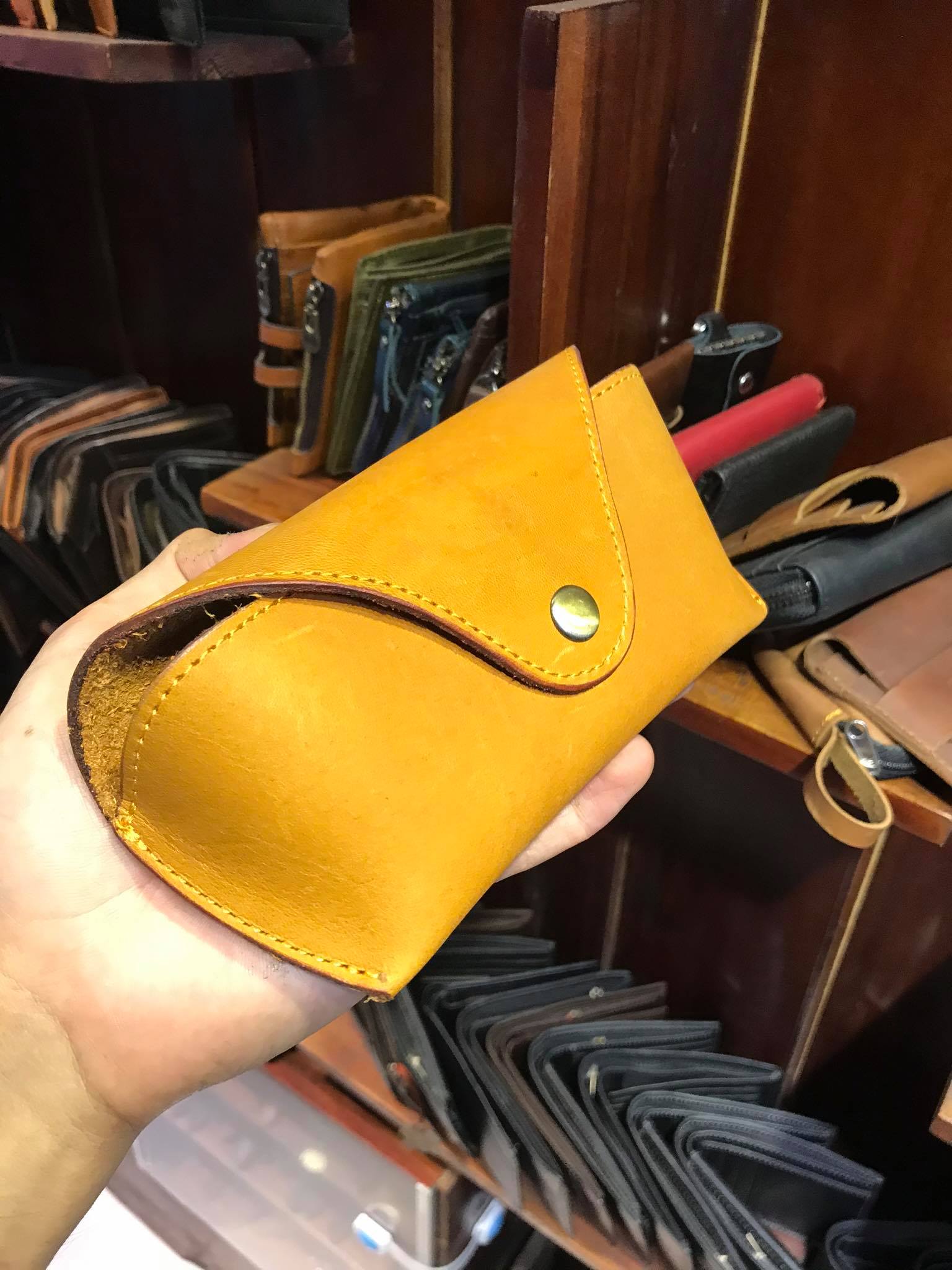 [HCM]BAO DA ĐỰNG MẮT KÍNH DA BÒ