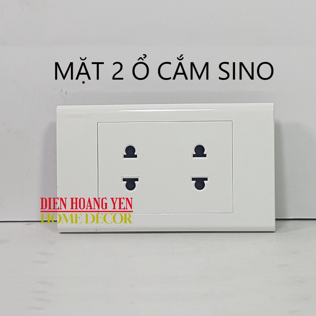 Mặt Ổ Cắm 3 Lỗ S18 - SINO loại 3 ổ cắm 2 chấu