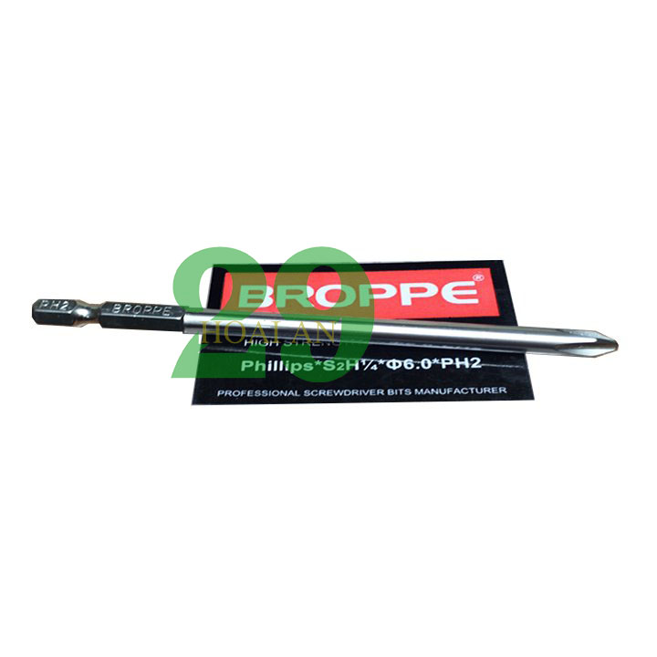 Mũi Vít Bake, Mũi Bắn Vít Chuôi Lục Giác Phi6 PH2 BROPPE