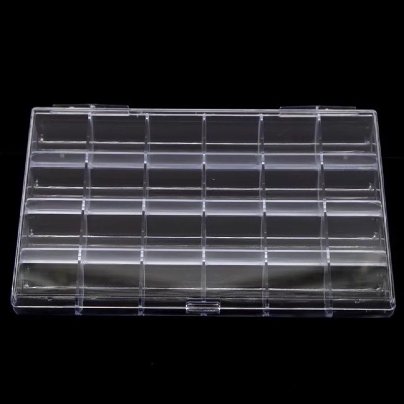 Khay đựng đá 24 ô mica đựng charm đá,phụ kiện trang trí móng