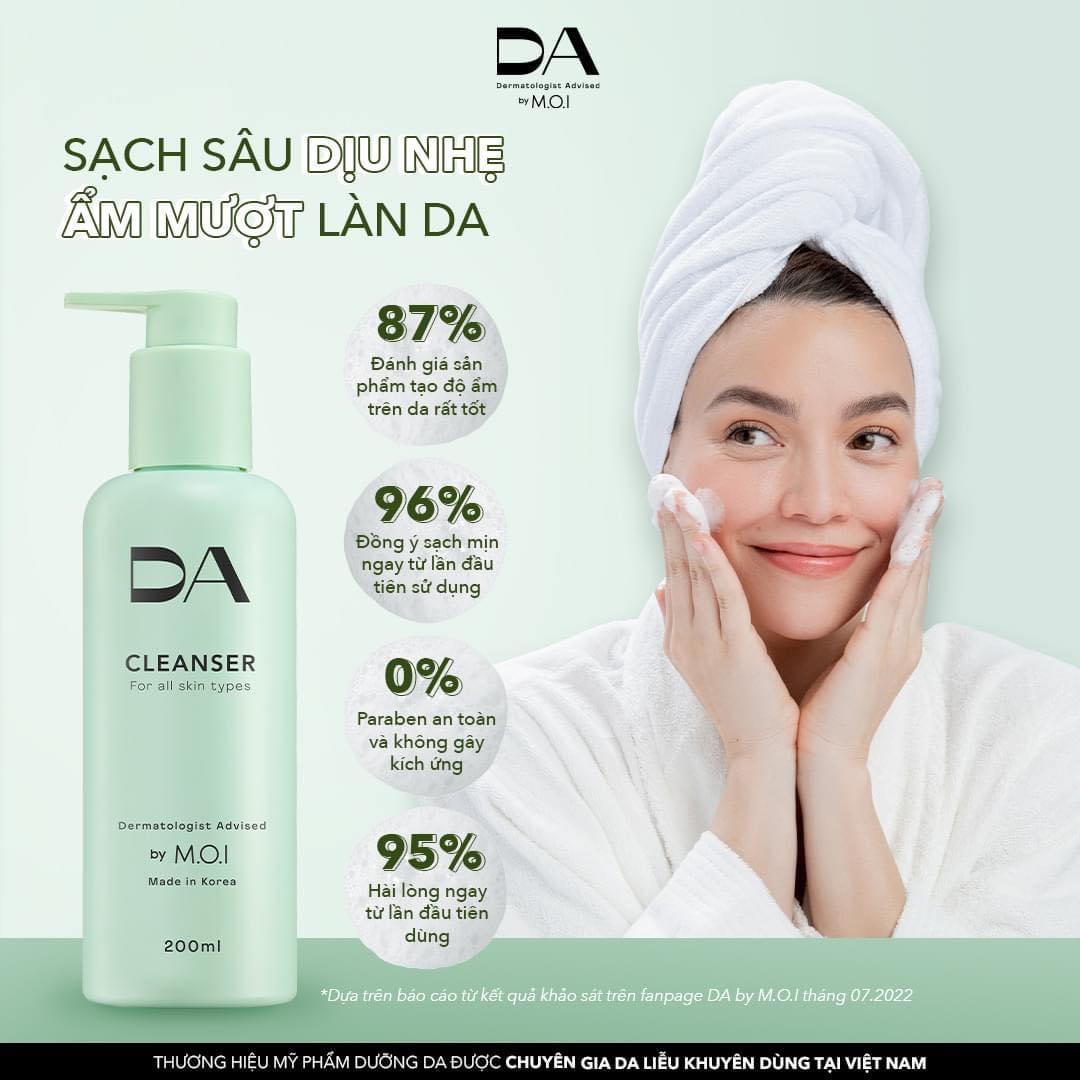 Sữa rửa mặt DA BY M.O.I dạng Gel 2 trong 1 200ml