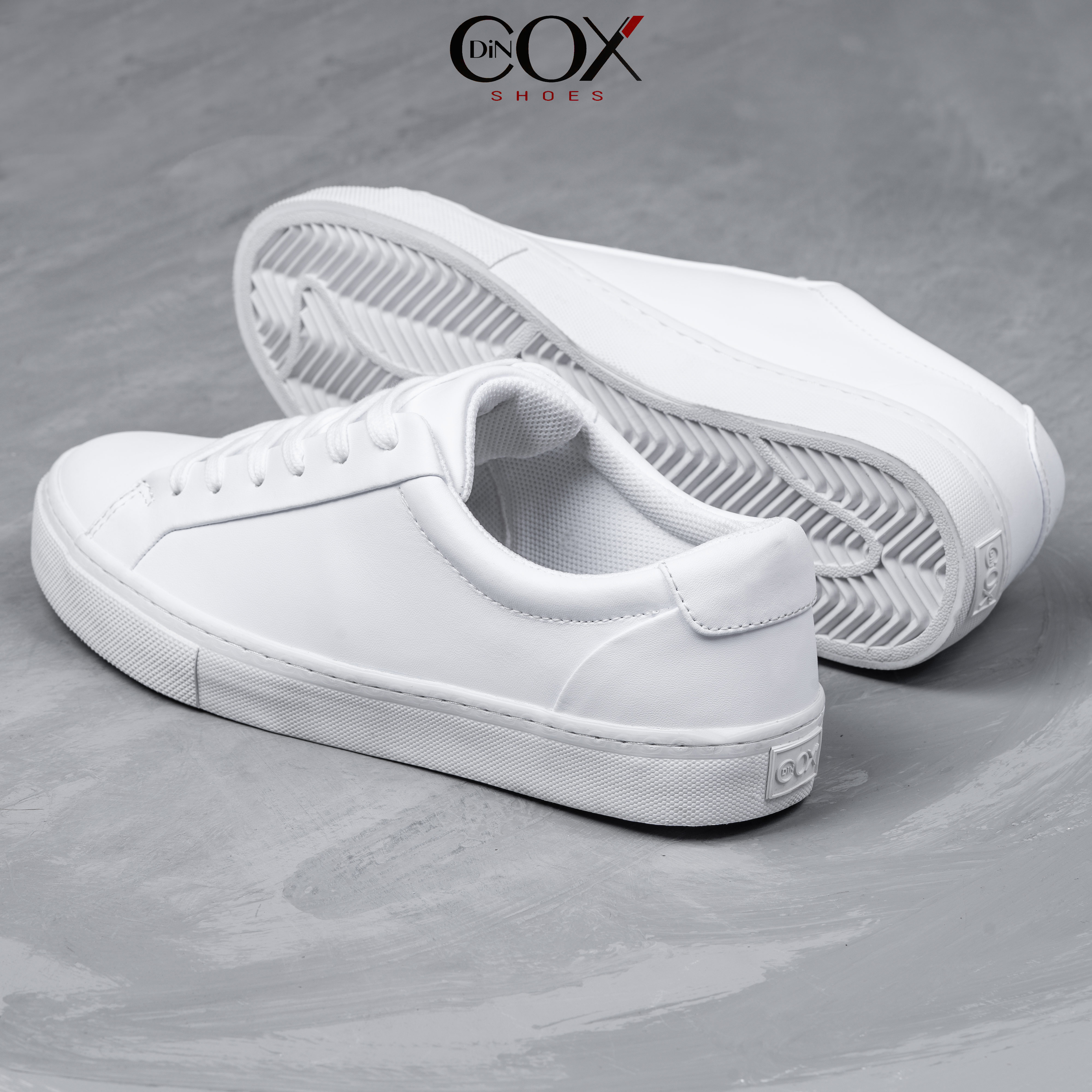 Giày Sneaker Da Unisex DINCOX-D20 WHITE
