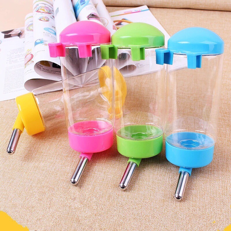 Bình Nước tự động treo gắn chuồng thú cưng cao cấp - 350ml hoặc 400ml ( chó , mèo , thỏ...) GIAO MÀU NGẪU NHIÊN .