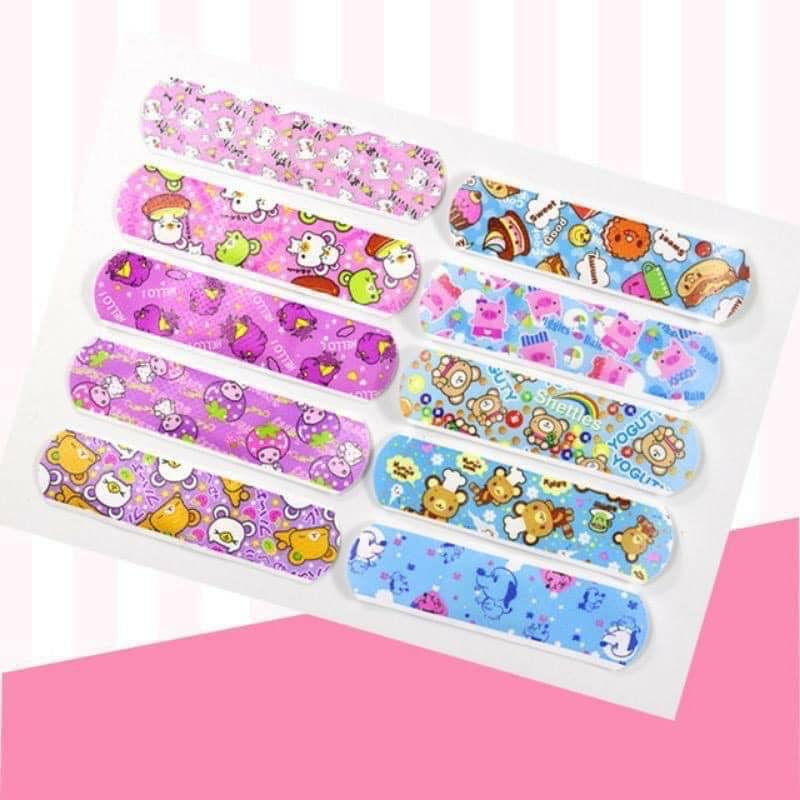 Băng ơ gâu siêu cute hộp 100 chiếc , ơ gâu hoạ tiết hoạt hình ngộ nghĩnh