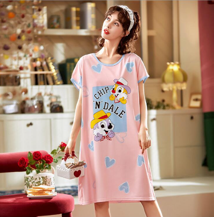 (Có Nhiều Mẫu) - Đầm Ngủ cotton Cute 004 , váy dáng suông mặc ở nhà ,Váy Ngủ Cotton Mềm Mại Chất Đẹp Siêu Yêu