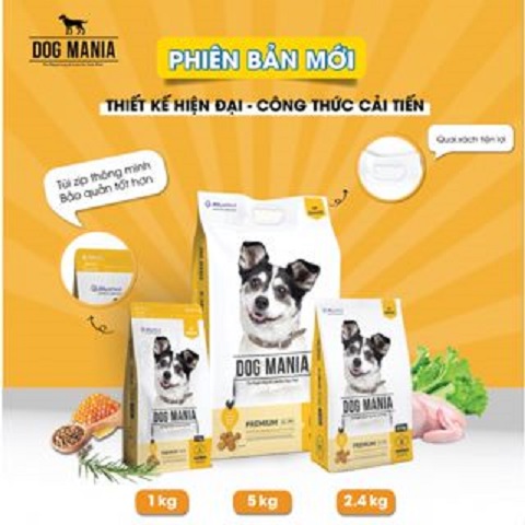 [DATE MỚI] THỨC ĂN HẠT CHO CHÓ MỌI LỨA TUỔI DOG MANIA PREMIUM 5KG