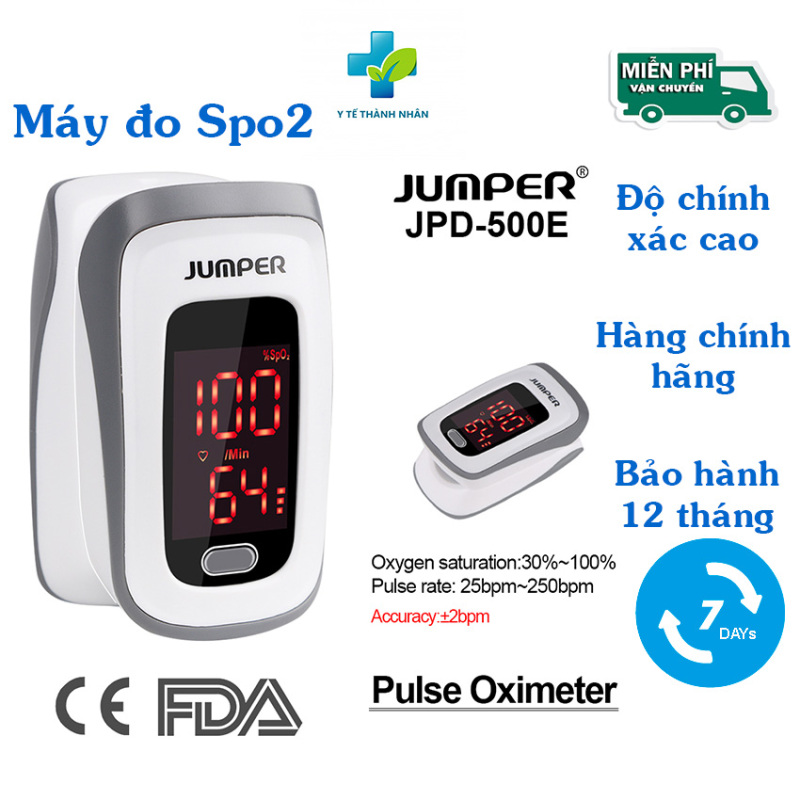 Nơi bán [Hàng chính hãng] Máy đo nồng độ oxy trong máu spo2 JUMPER JPD-500E bảo hành 12 tháng