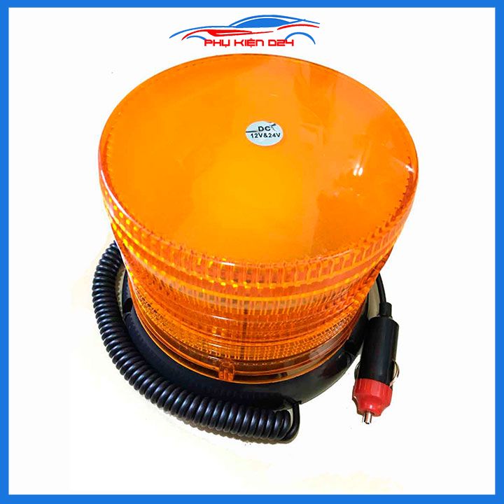 Đèn Led xoay chớp cảnh báo nhỏ có dây cắm tẩu sạc dành cho ô tô 12-24V đường kính 11cm có thể sử dụng được trong mọi loại thời tiết