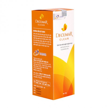 [HCM]Gel Rửa Mặt Ngừa Mụn Decuma Clean - 50G