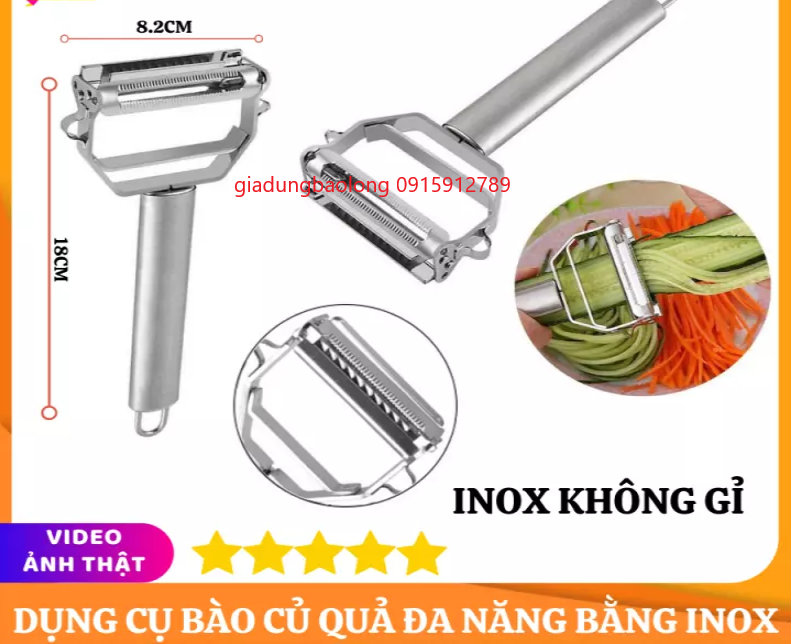 DỤNG CỤ GỌT, BÀO SỢI RAU CỦ QUẢ INOX ĐA NĂNG
