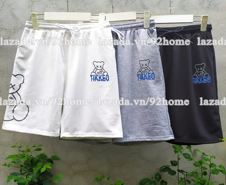 Quần short đùi hình gấu unisex