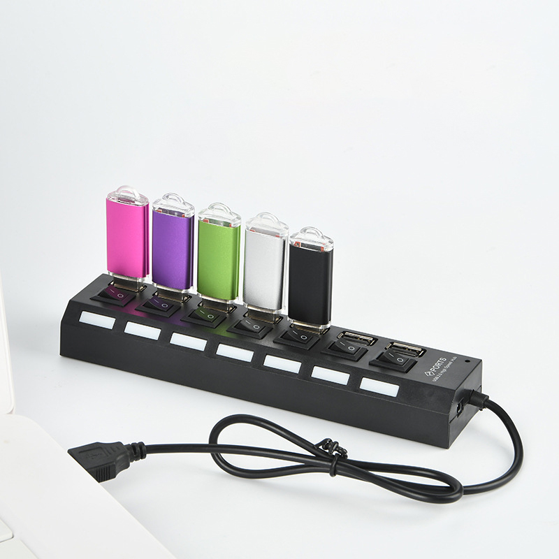7 Port USB splitter with switch