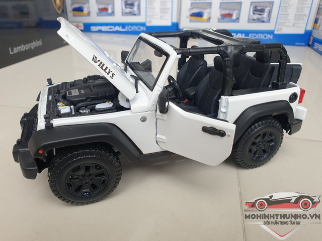 Xe mô hình Jeep Wrangler Rubicon, tỉ lệ 1:18