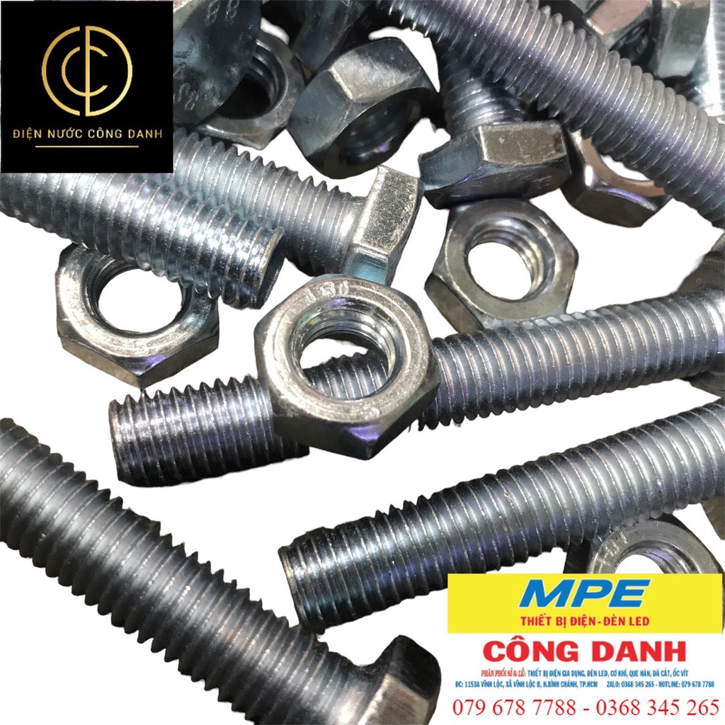 bulon M8 (8li) nhìu kích cỡ ( bịch 20 con kèm tán)