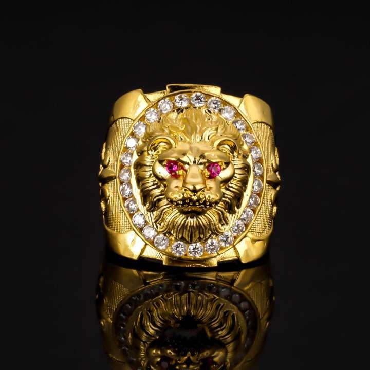 Nhẫn Nam Lion King Đính Đá - Titanium Ý Cao Cấp - Không Đen - Không Dị Ứng - Có Videos Thật , Ảnh Tự Chụp