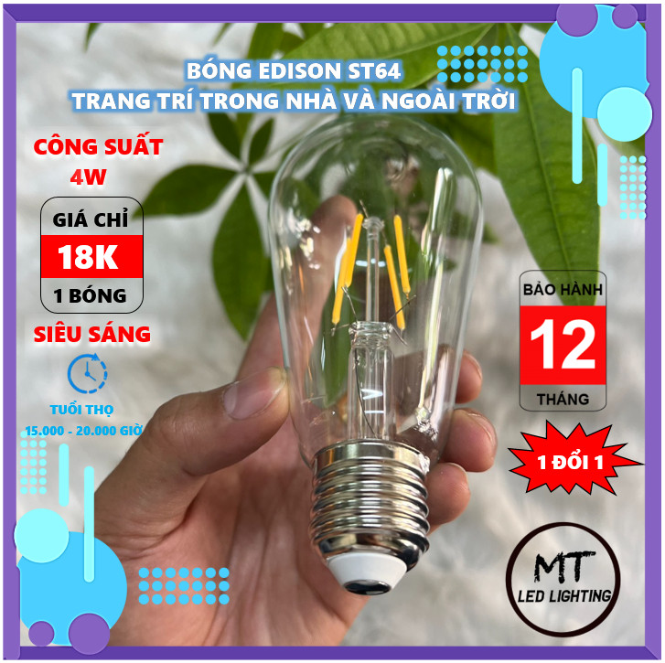 [HCM]Đèn led Edison ST64