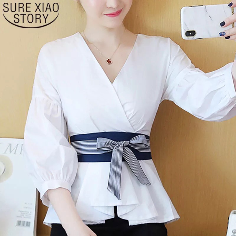 [HCM]Áo Kiểu Nữ Phối Màu Thanh Lịch